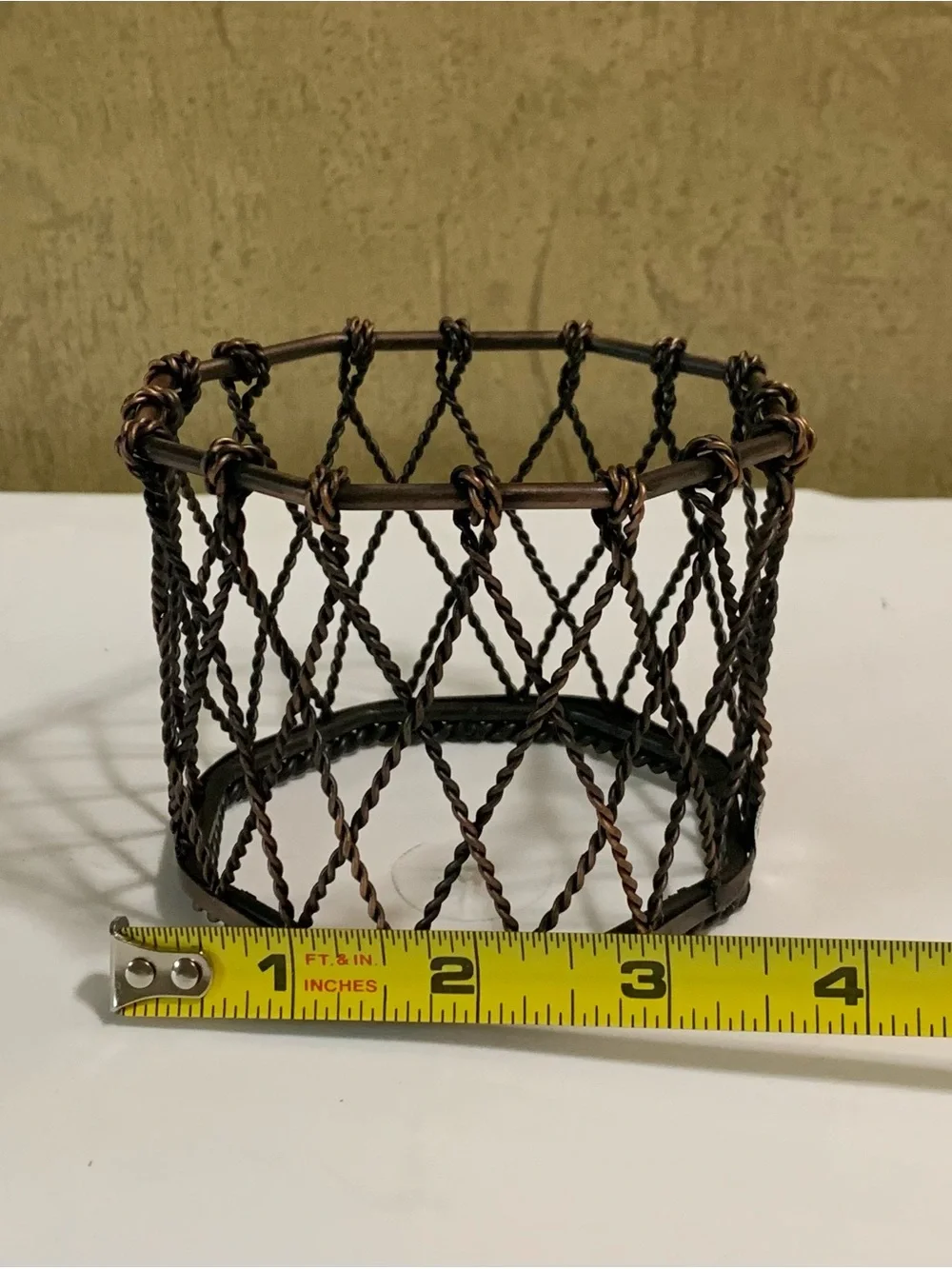 PARTYLITE Home Scentiments Small Metal Basket Candle Holder P7047 NEW in Box - Picture 4 of 7